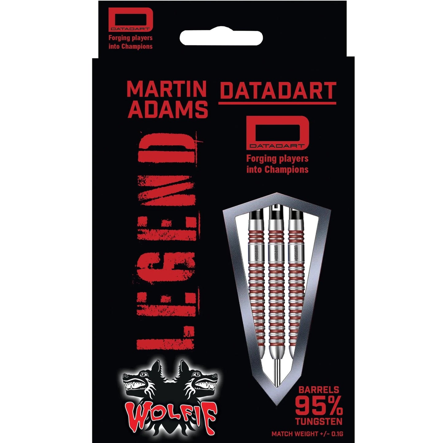 Datadart Martin Adams Legend 26g 95% Tungsten Steel Tip Darts