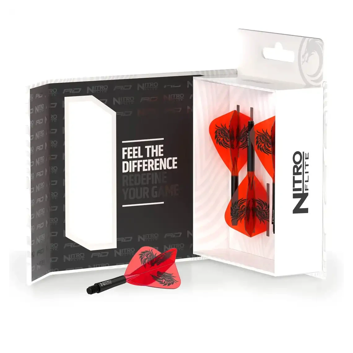Red Dragon Jonny Clayton Nitro Flite Kite - Integrated Flight & Shaft