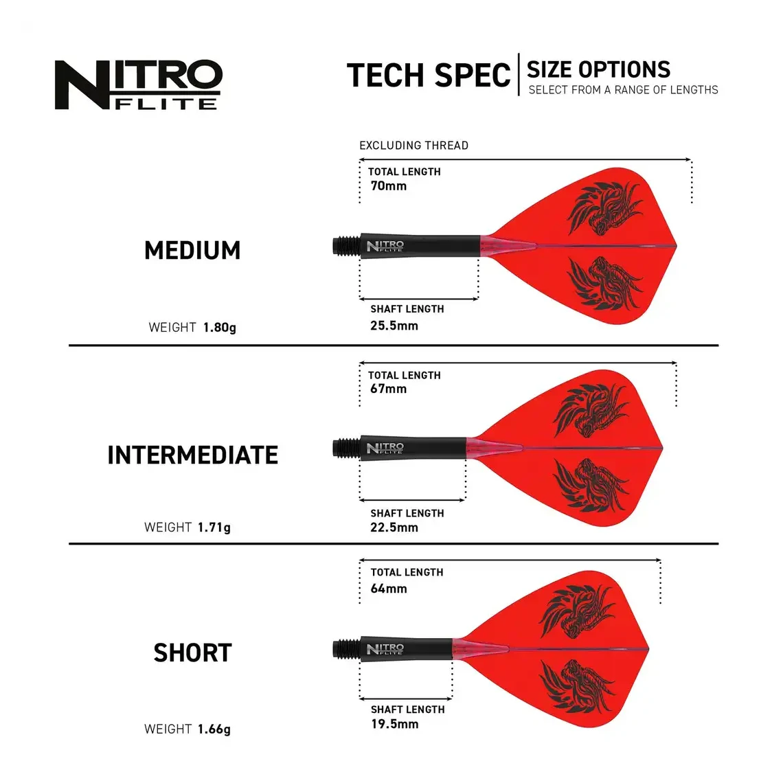 Red Dragon Jonny Clayton Nitro Flite Kite - Integrated Flight & Shaft