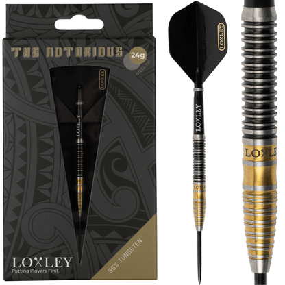 Loxley Notorious 95% Tungsten Steel Tip Darts full set