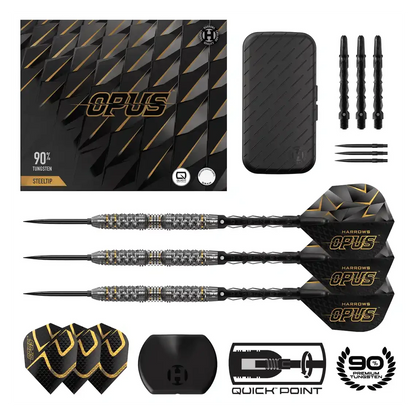 Harrows Opus | Quick Point | 90% Tungsten Steel Tip Dart
