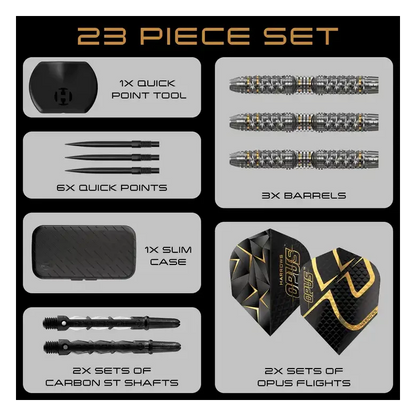 Harrows Opus | Quick Point | 90% Tungsten Steel Tip Dart