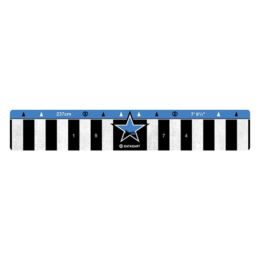 Datadart Darts Oche Throw Line - Black & White Horizontal