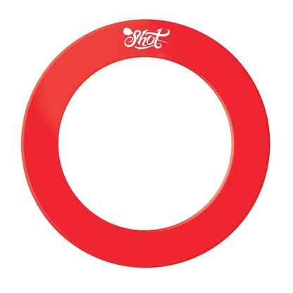 Shot One Piece Dartboard Surround - Red 