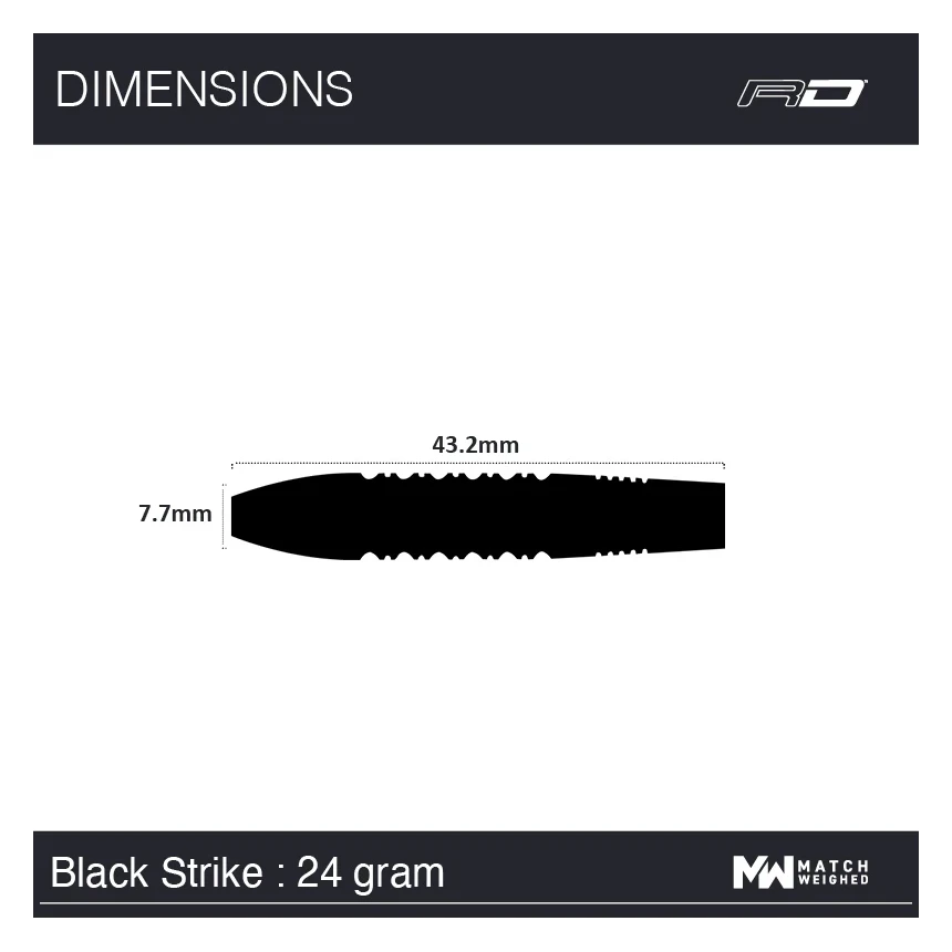 Red Dragon Peter Wright Black Strike 24g specs