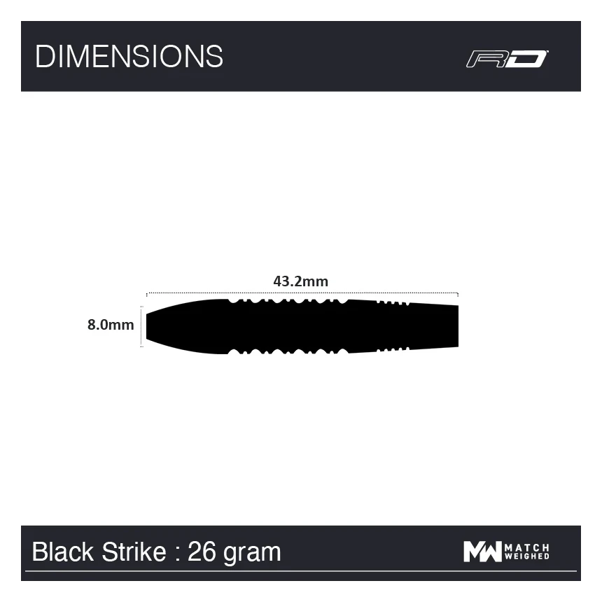 Red Dragon Peter Wright Black Strike 26g specs