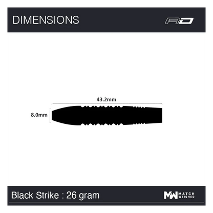 Red Dragon Peter Wright Black Strike 26g specs