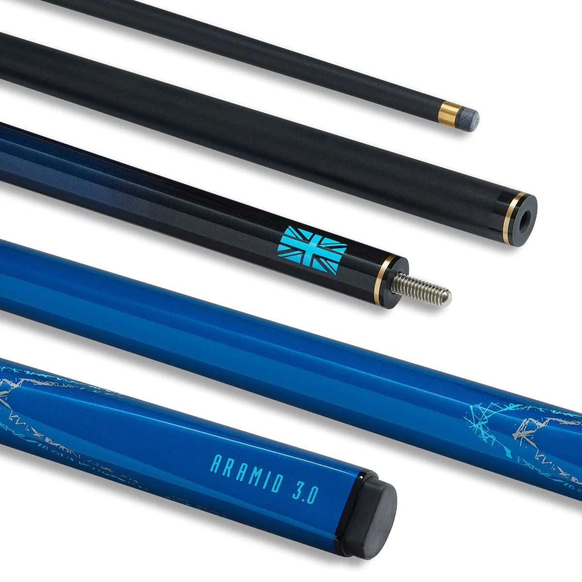 PowerGlide Aramid Blue Graphite Snooker Cue