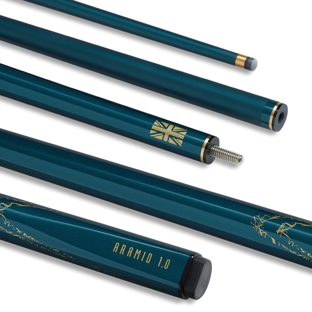 PowerGlide Aramid Green Graphite Snooker Cue