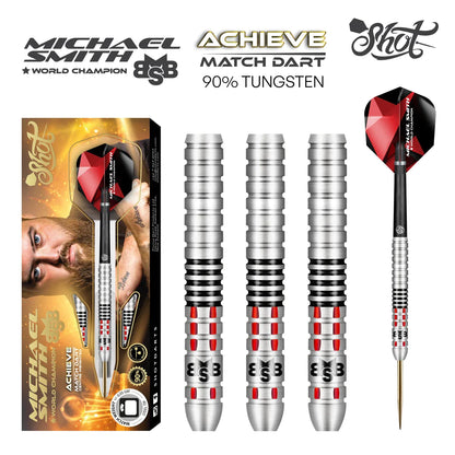 Shot Michael Smith Achieve 21g 90% Tungsten Steel Tip Darts