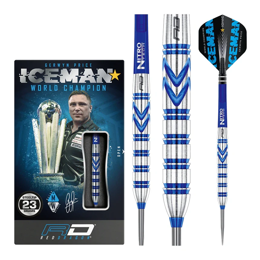 Red Dragon Gerwyn Price Blue Originals 90% Tungsten Steel Tip Darts