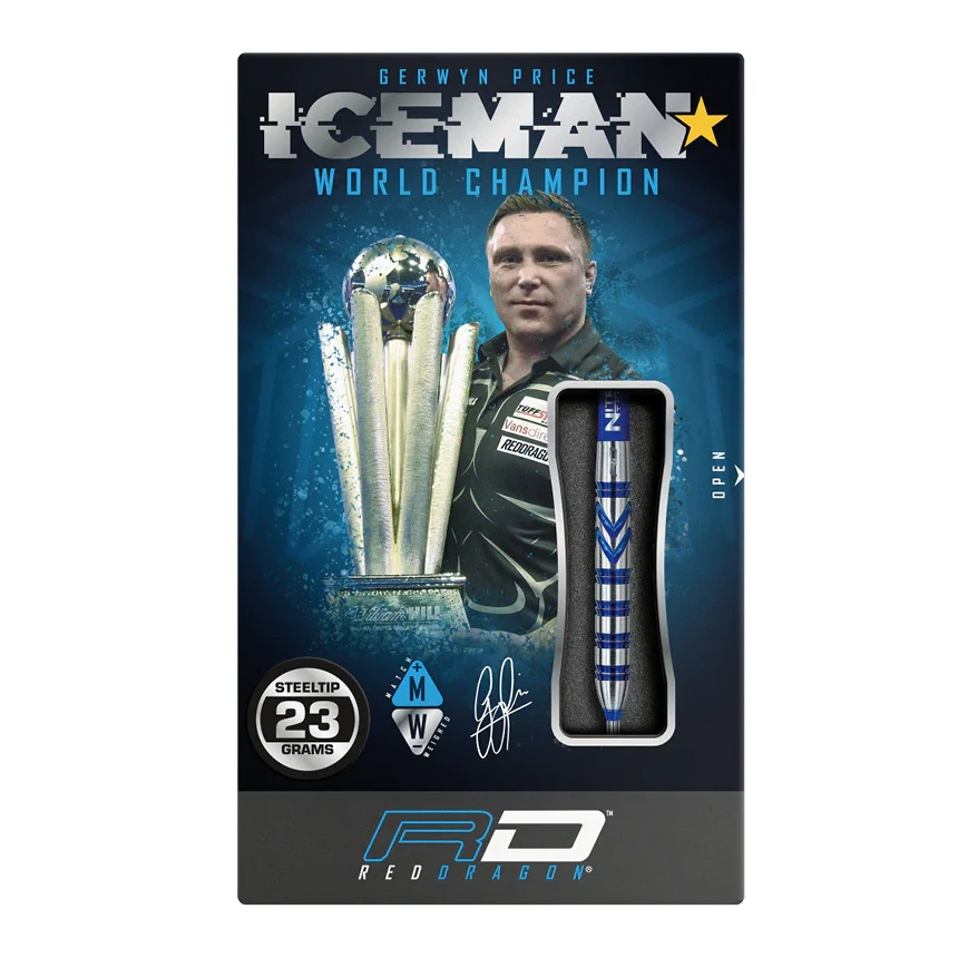 Red Dragon Gerwyn Price Blue Originals 90% Tungsten Steel Tip Darts
