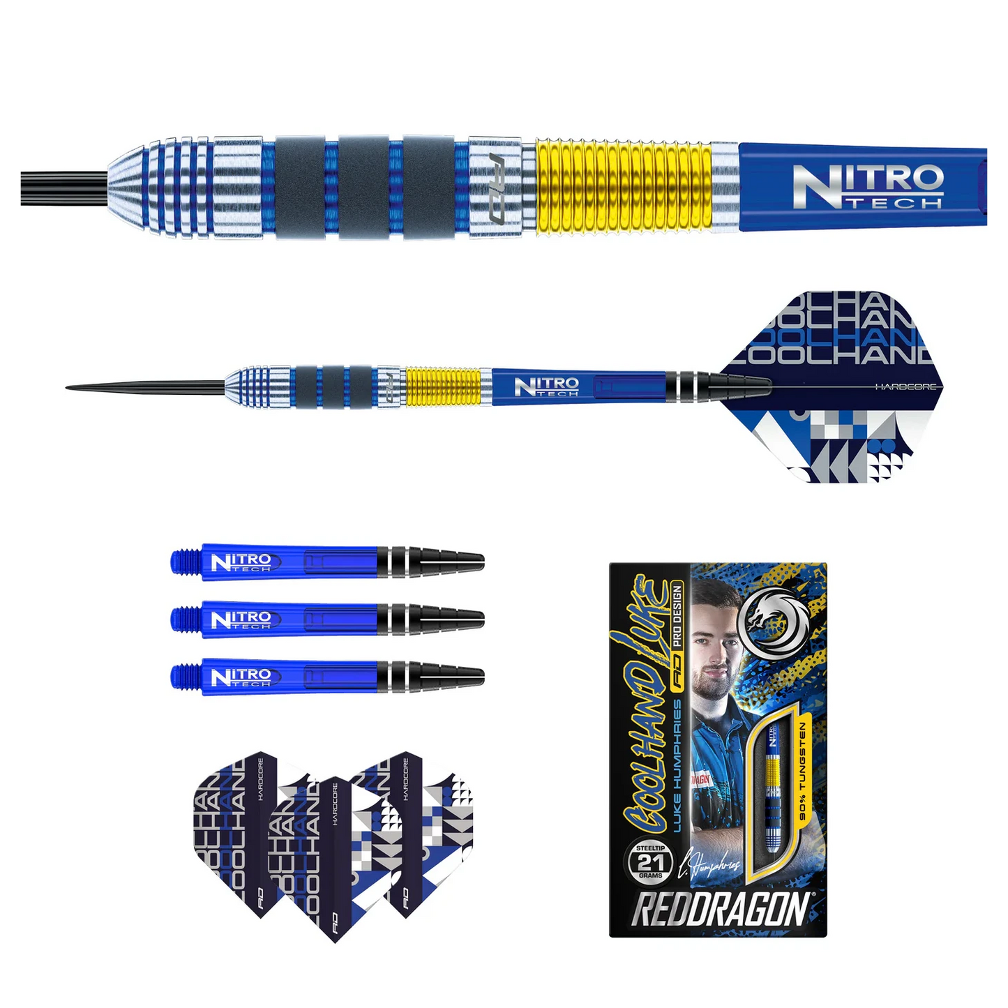 Red Dragon Luke Humphries Originals 90% Tungsten Steel Tip Darts