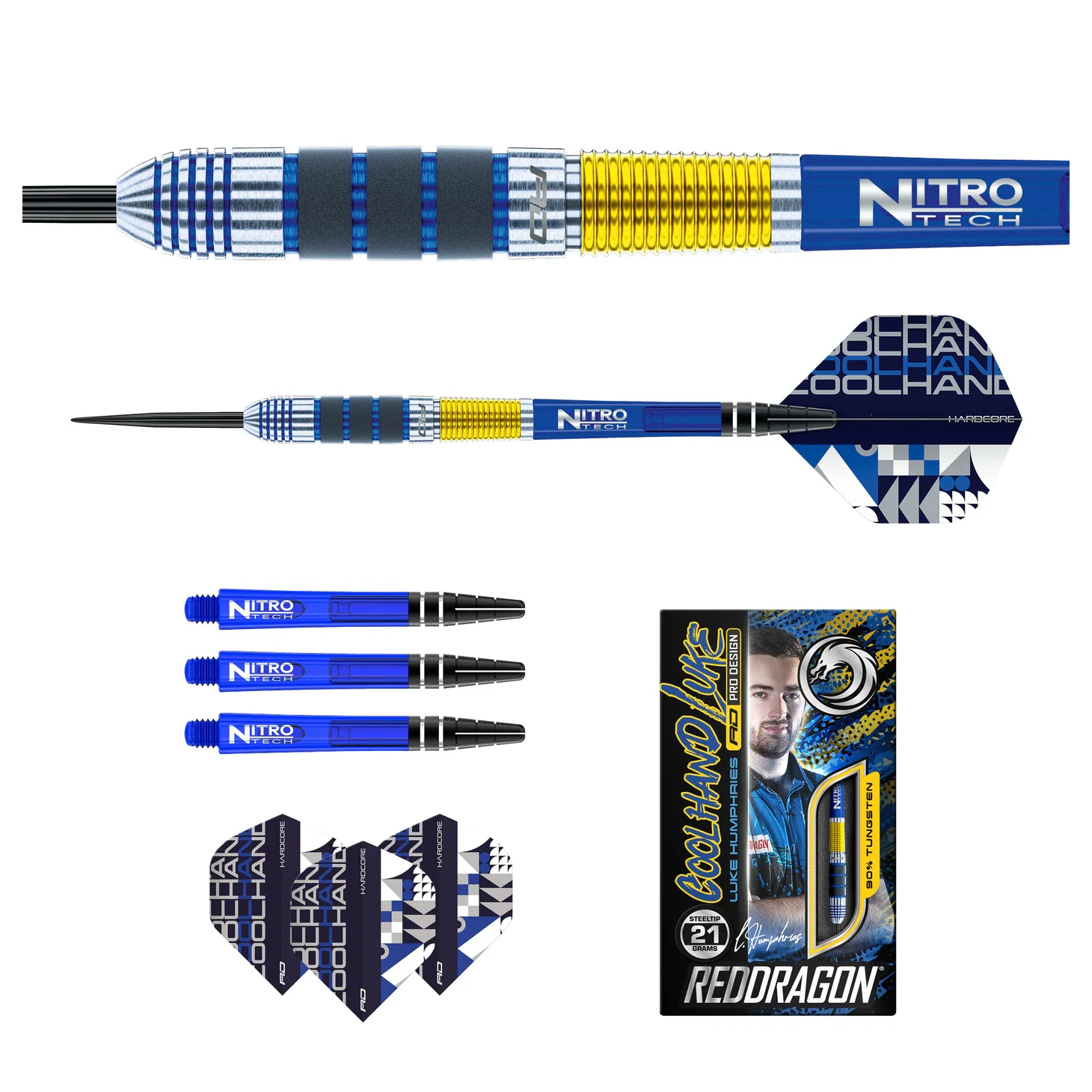 Red Dragon Luke Humphries Originals 90% Tungsten Steel Tip Darts