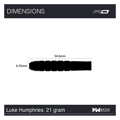 Red Dragon Luke Humphries Originals 90% Tungsten Steel Tip Darts