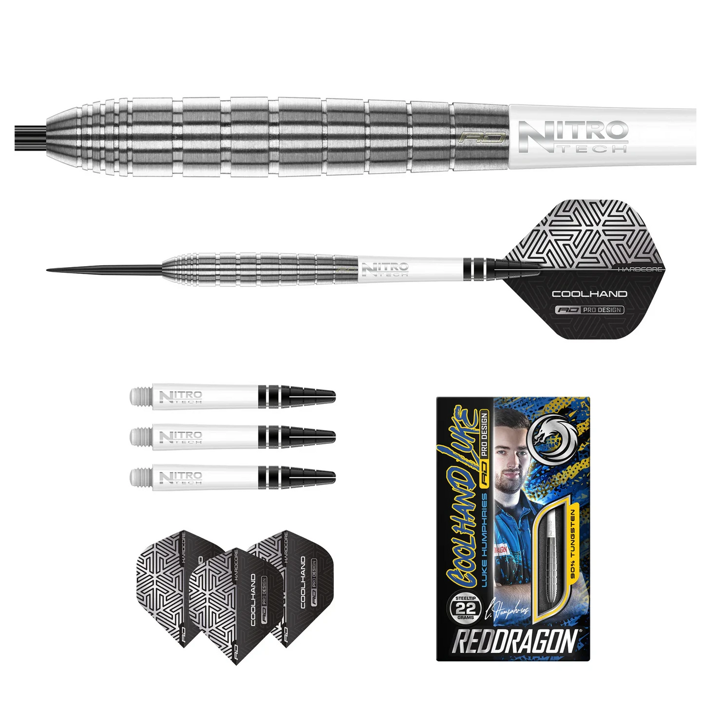 Red Dragon Luke Humphries TX1 90% Tungsten Steel Tip Darts