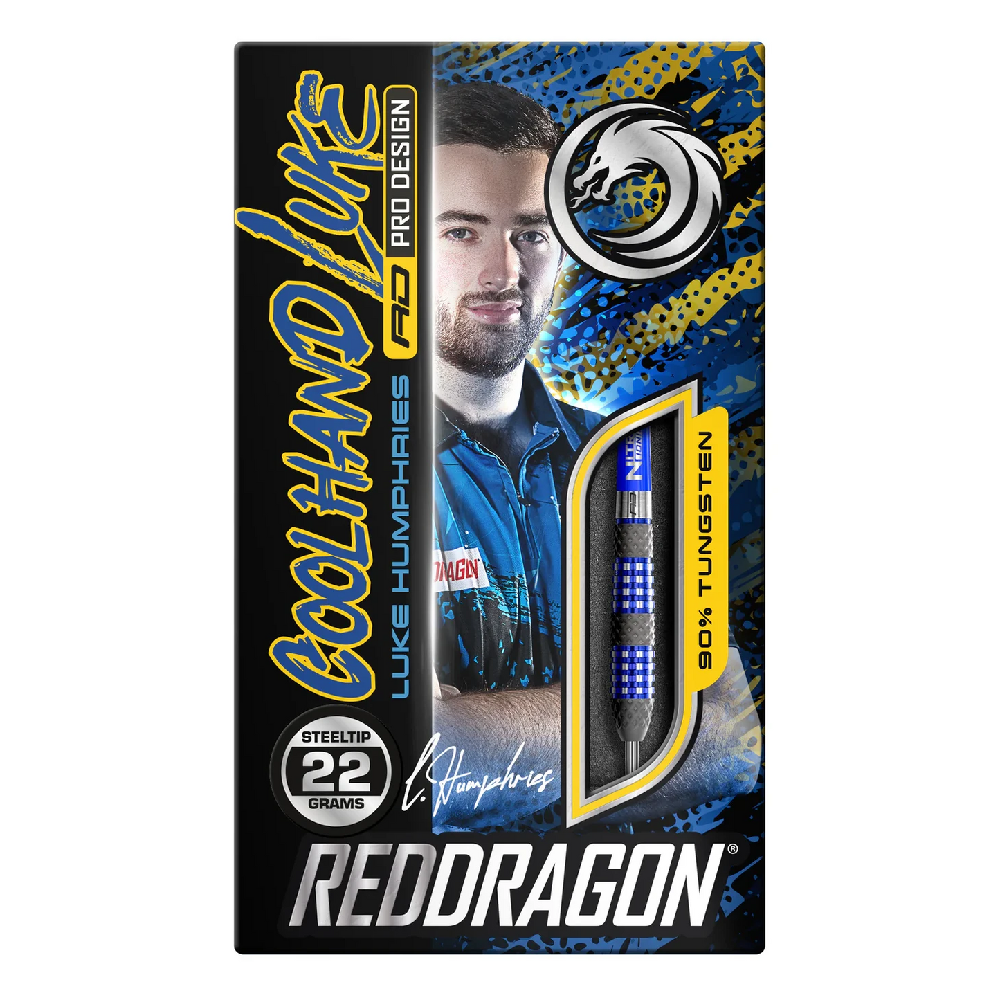 Red Dragon Luke Humphries TX2 Atomised 90% Tungsten Steel Tip Darts