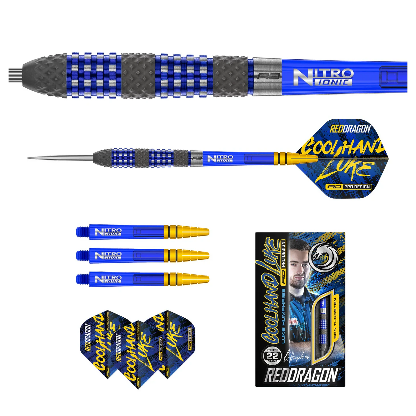 Red Dragon Luke Humphries TX2 Atomised 90% Tungsten Steel Tip Darts