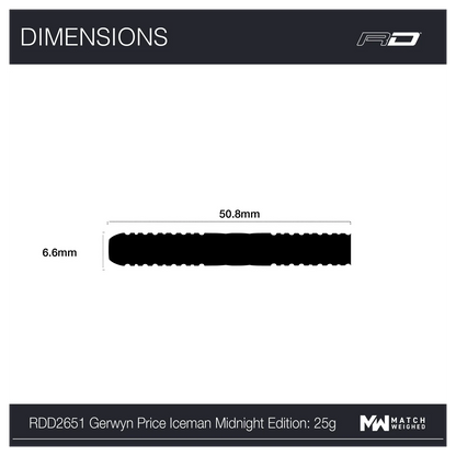 Red Dragon Gerwyn Price Midnight Edition 90% Tungsten Steel Tip Darts 