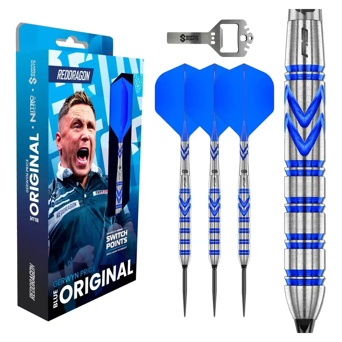 Red Dragon Gerwyn Price Blue Original 90% SP Steel Tip Darts