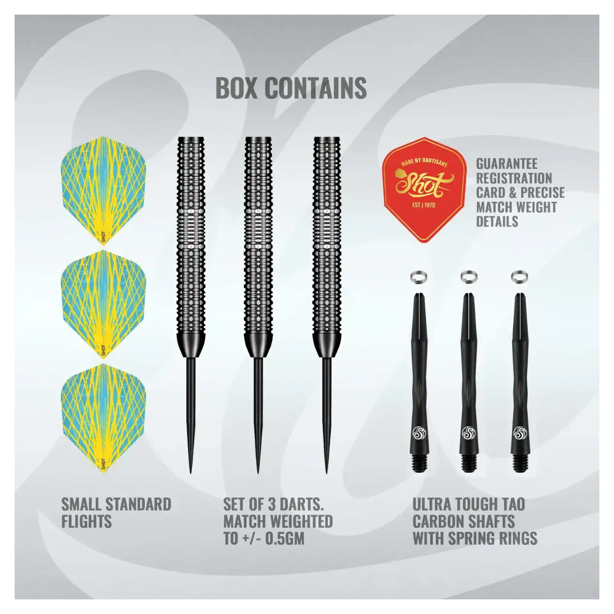 Shot Pro Series Rowby John Rodriguez Baha 90% Tungsten Steel Tip Darts