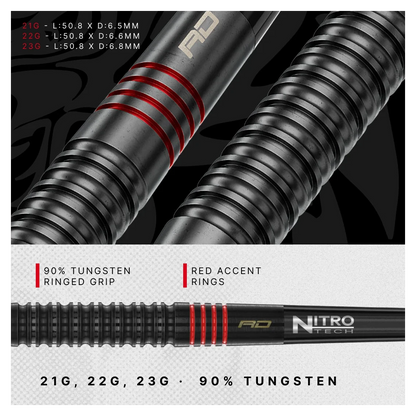 Red Dragon Jonny Clayton RD-ADV 90% Tungsten Switch Point Darts