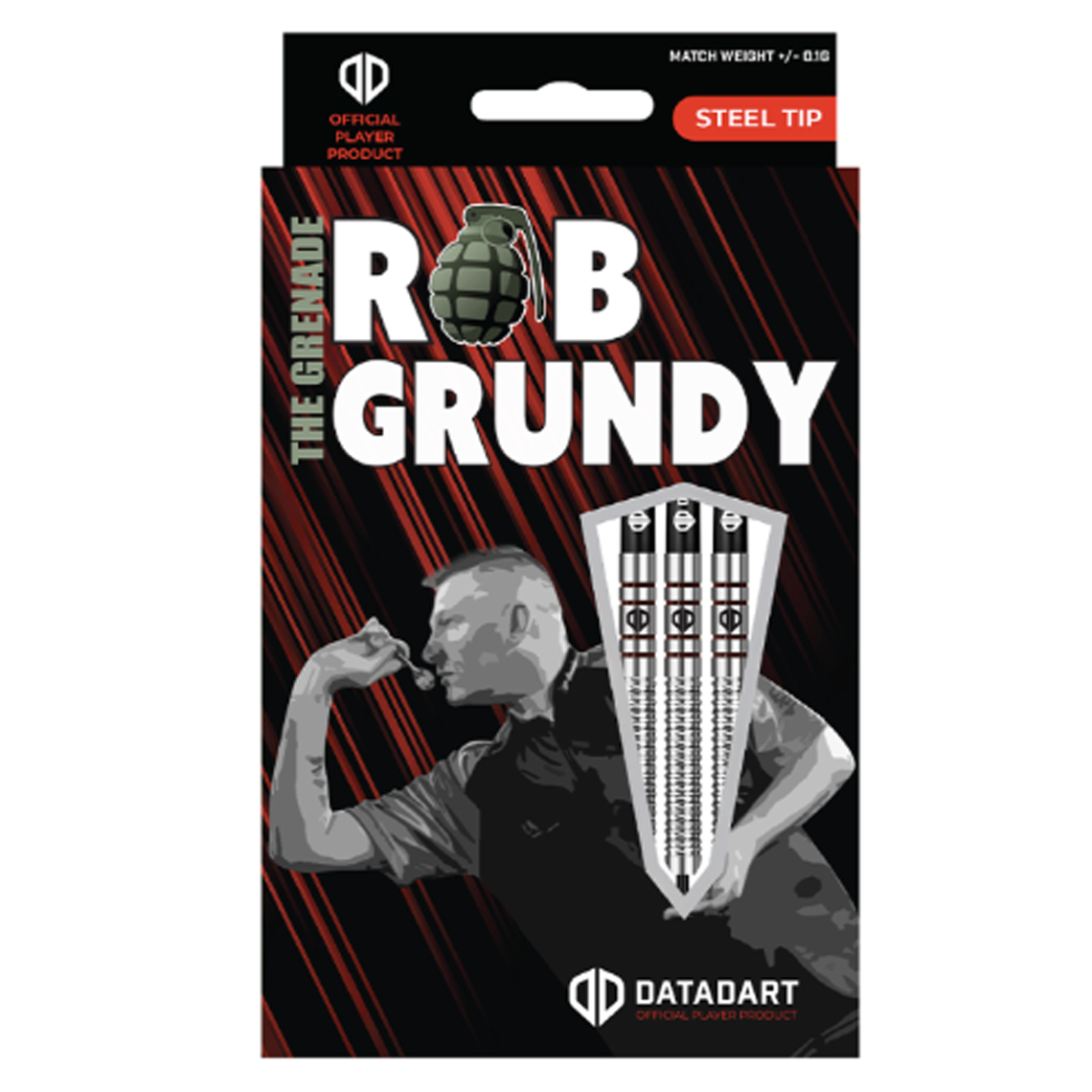 Datadart Rob Grundy GRENADE 90% Tungsten Darts 24g