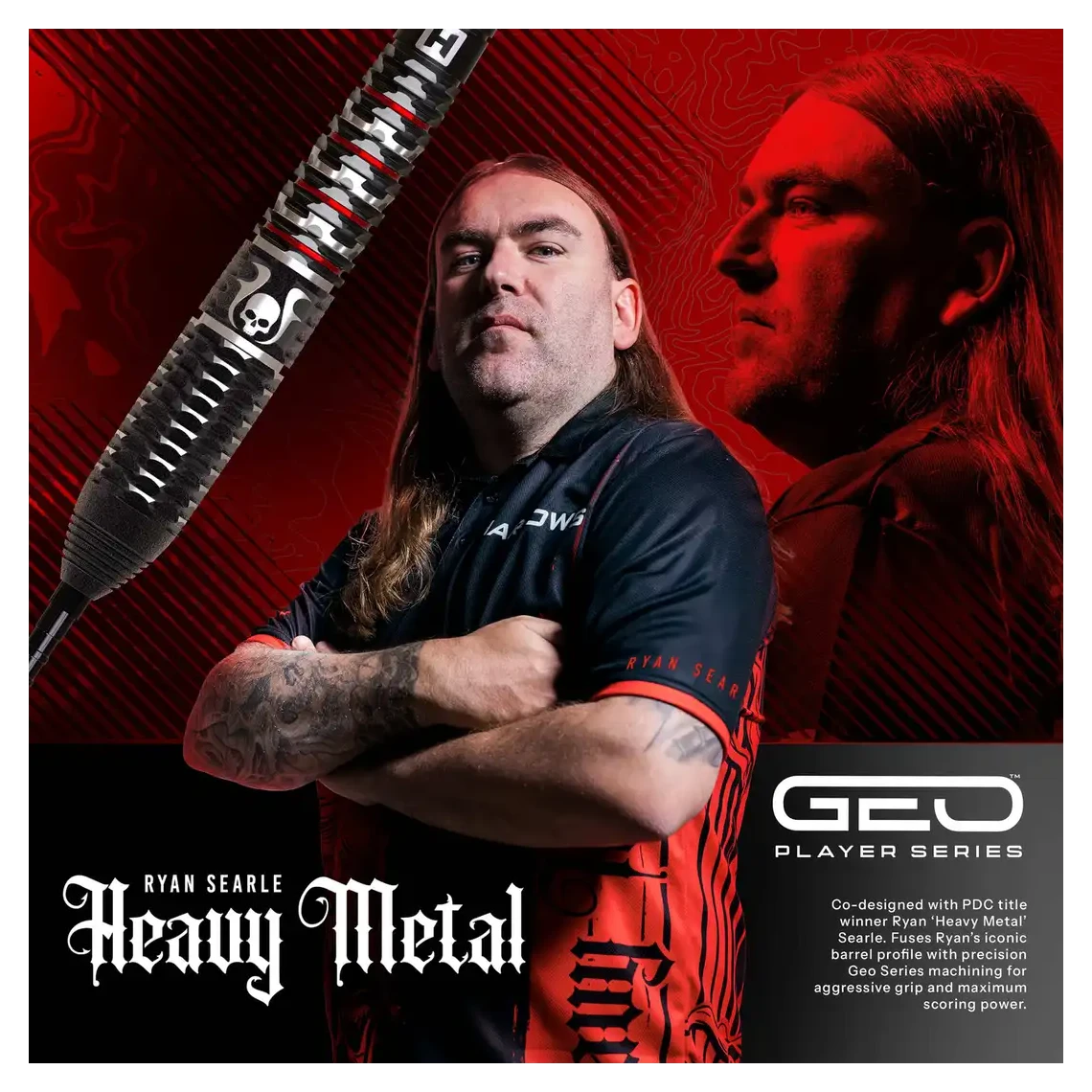 Harrows Ryan Searle Geo 90% Tungsten Steel Tip Darts