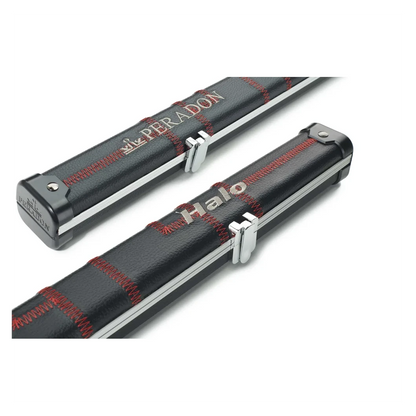 Peradon Halo Black Patch & Red Stitch 1 Piece Slim Snooker Cue Case