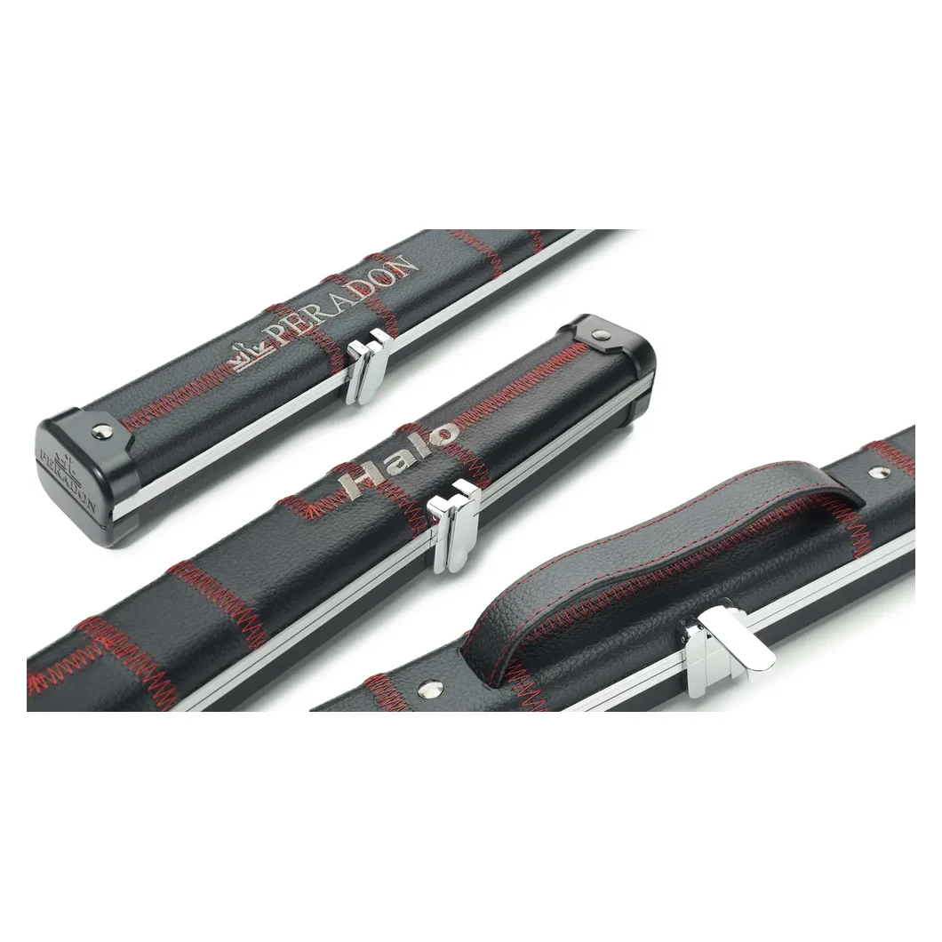 Peradon Halo Black Patch & Red Stitch 1 Piece Slim Snooker Cue Case