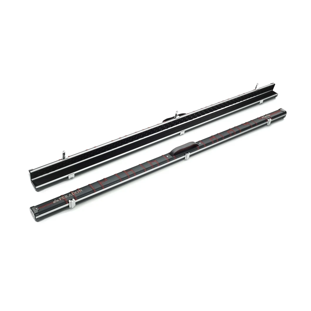 Peradon Halo Black Patch & Red Stitch 1 Piece Slim Snooker Cue Case
