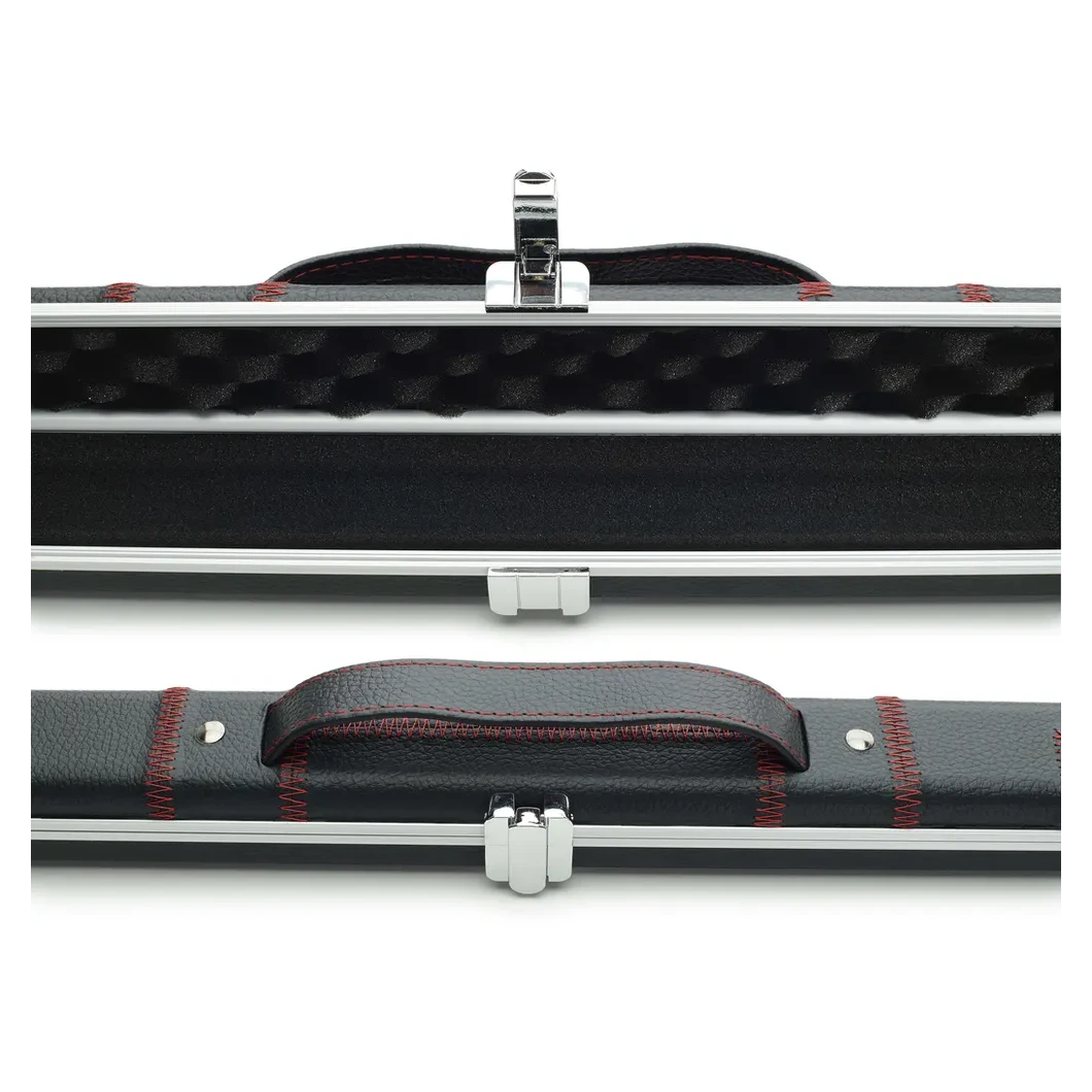 Peradon Halo Black Patch & Red Stitch 1 Piece Slim Snooker Cue Case