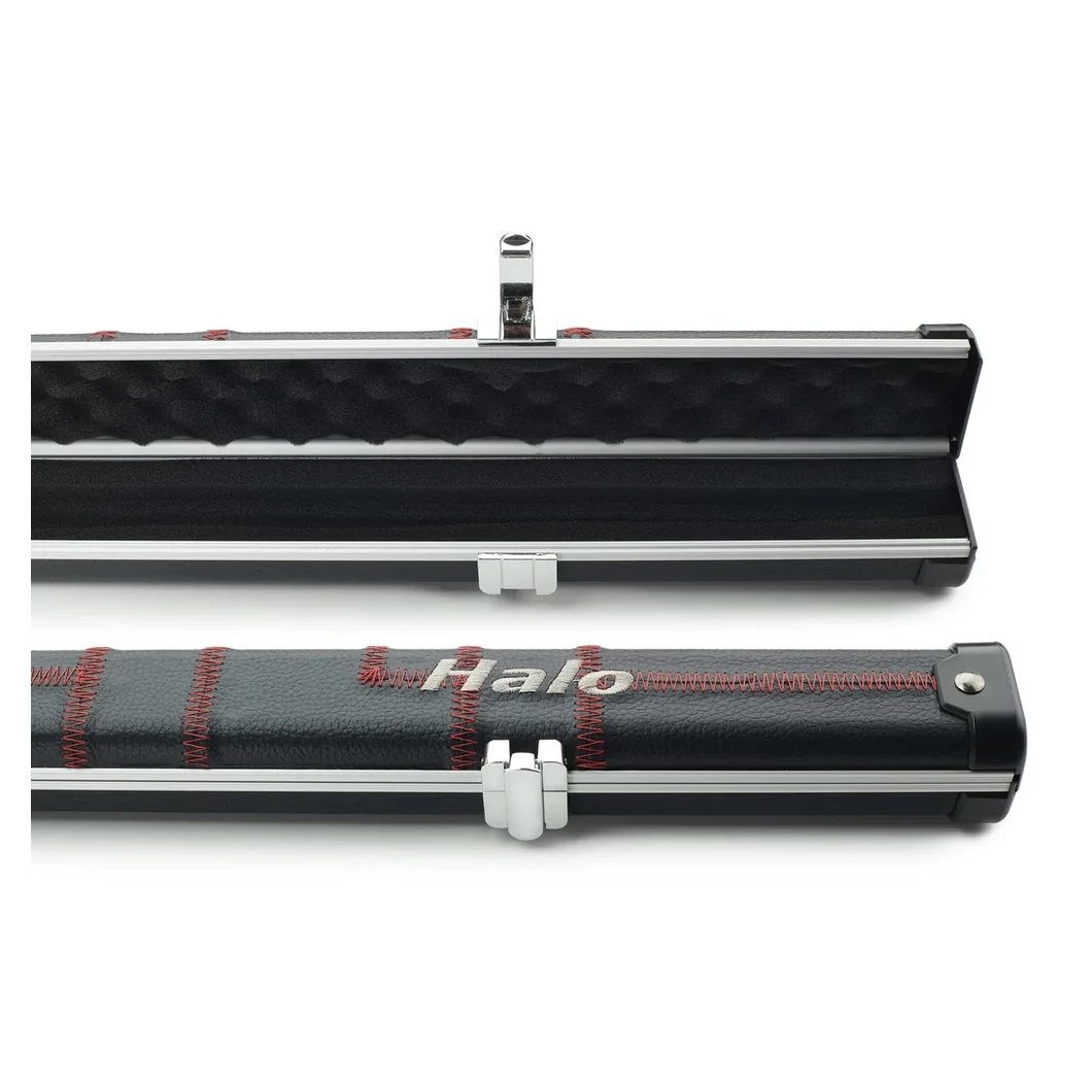 Peradon Halo Black Patch & Red Stitch 1 Piece Slim Snooker Cue Case