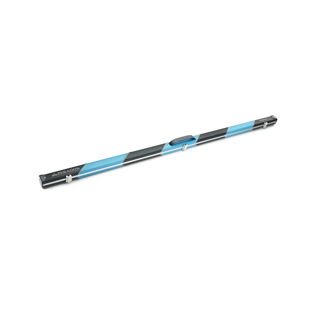 Peradon Halo Black & Sky Stripe 1 Piece Slim Snooker Cue Case