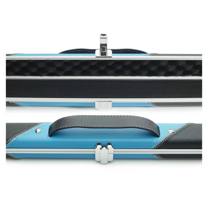 Peradon Halo Black & Sky Stripe 1 Piece Slim Snooker Cue Case