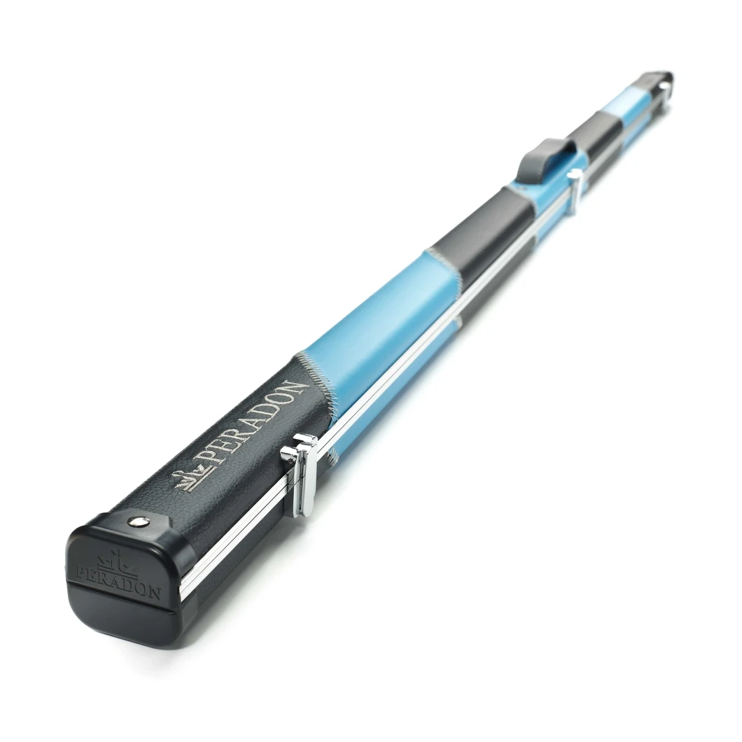 Peradon Halo Black & Sky Stripe 1 Piece Slim Snooker Cue Case