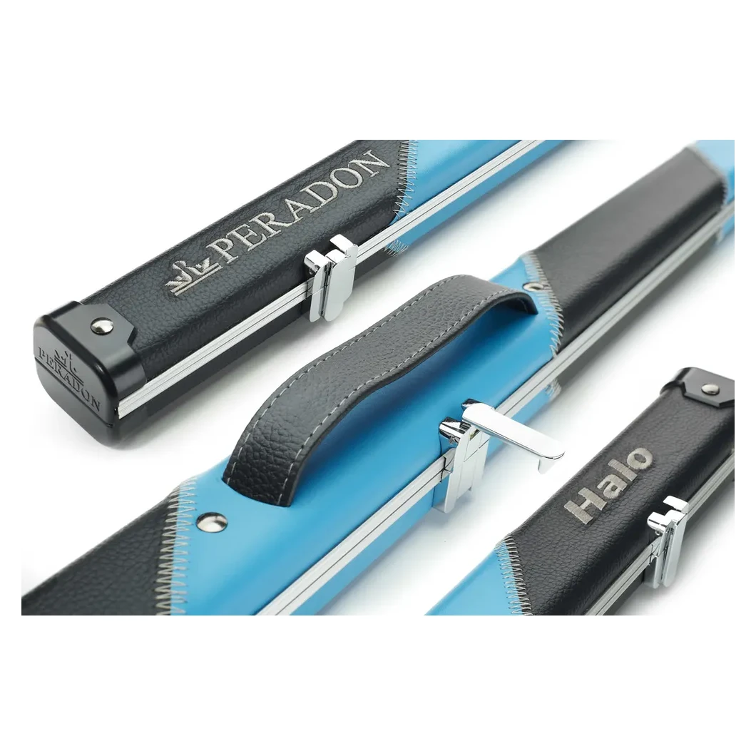 Peradon Halo Black & Sky Stripe 1 Piece Slim Snooker Cue Case