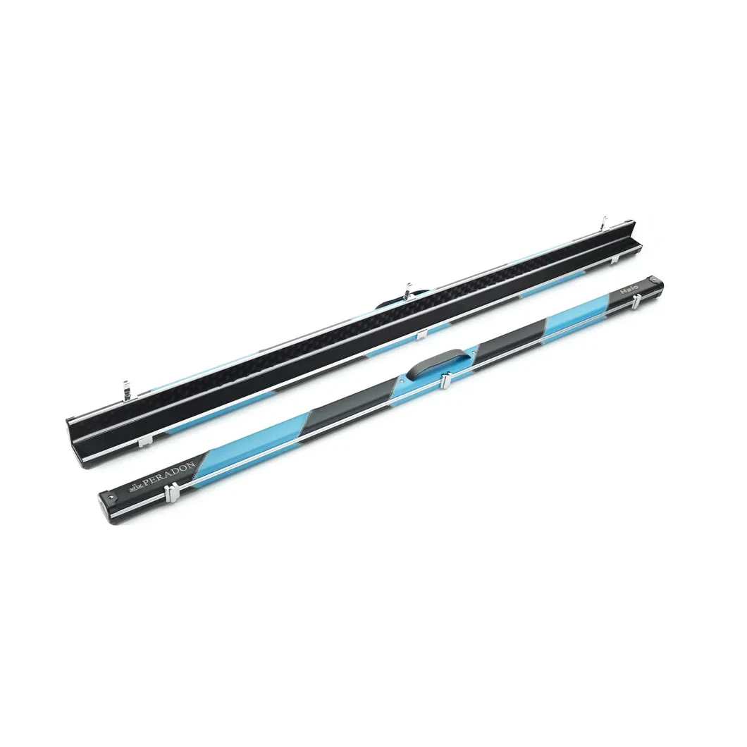 Peradon Halo Black & Sky Stripe 1 Piece Slim Snooker Cue Case