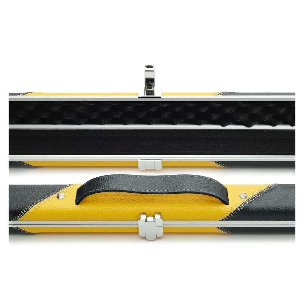 Peradon Halo Black & Yellow Stripe 1 Piece Slim Snooker Cue Case