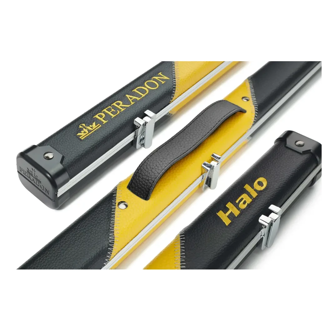 Peradon Halo Black & Yellow Stripe 1 Piece Slim Snooker Cue Case
