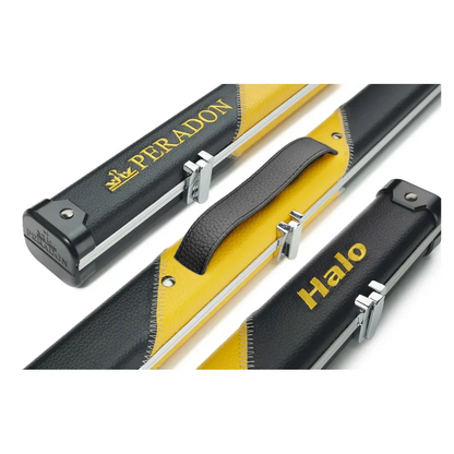 Peradon Halo Black & Yellow Stripe 1 Piece Slim Snooker Cue Case