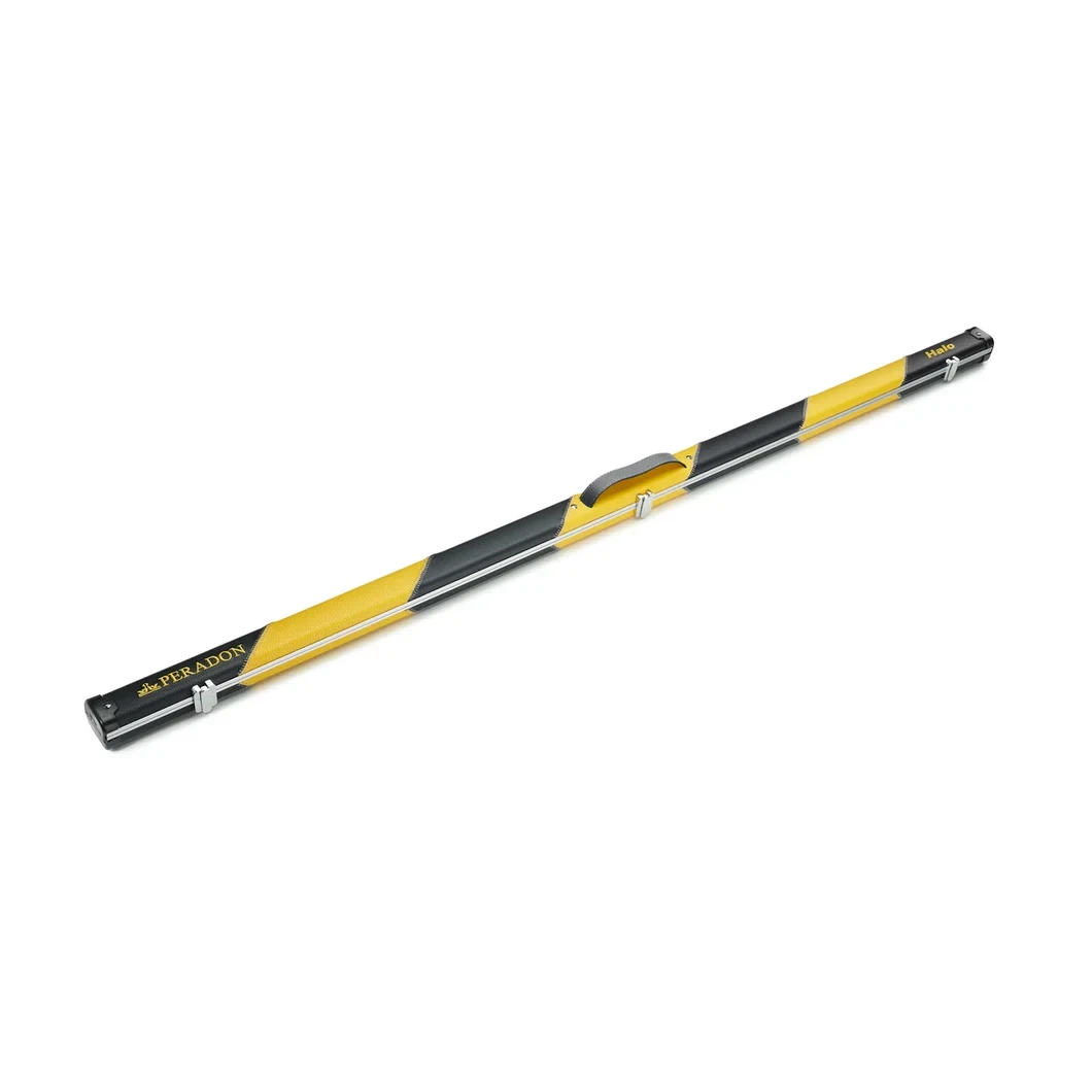 Peradon Halo Black & Yellow Stripe 1 Piece Slim Snooker Cue Case