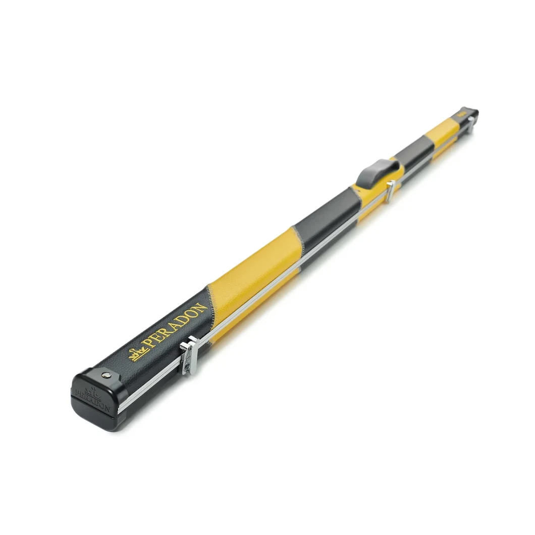 Peradon Halo Black & Yellow Stripe 1 Piece Slim Snooker Cue Case