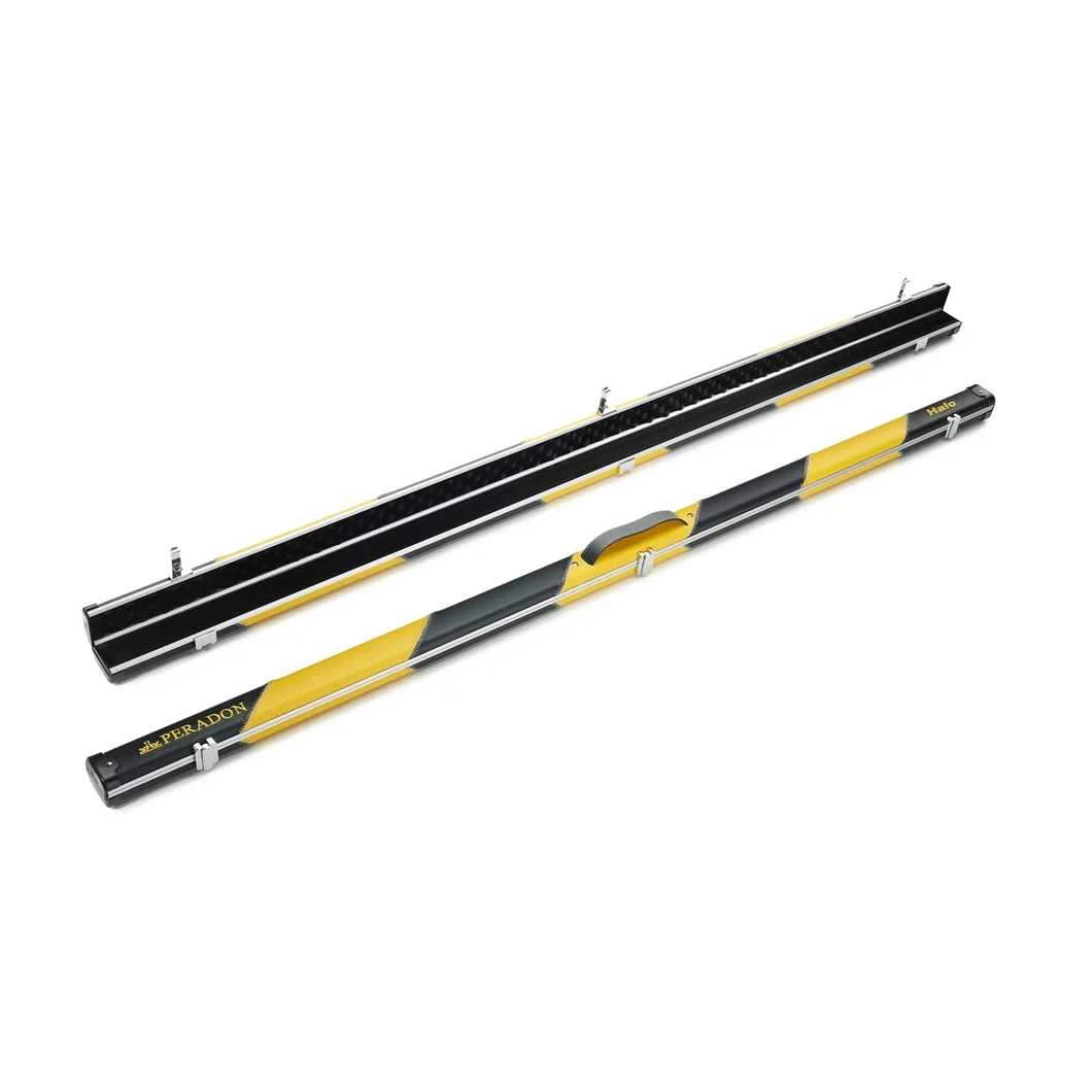 Peradon Halo Black & Yellow Stripe 1 Piece Slim Snooker Cue Case