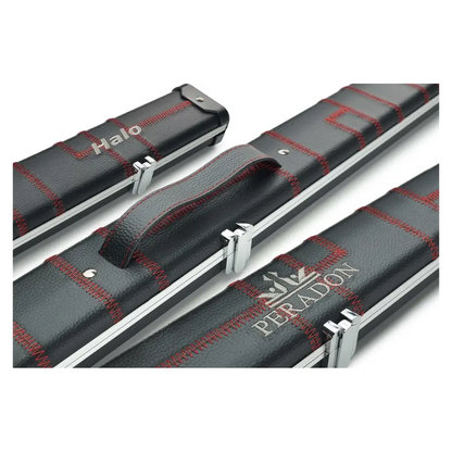 Peradon Halo Black Patch & Red Stitch 1 Piece Wide Snooker Cue Case