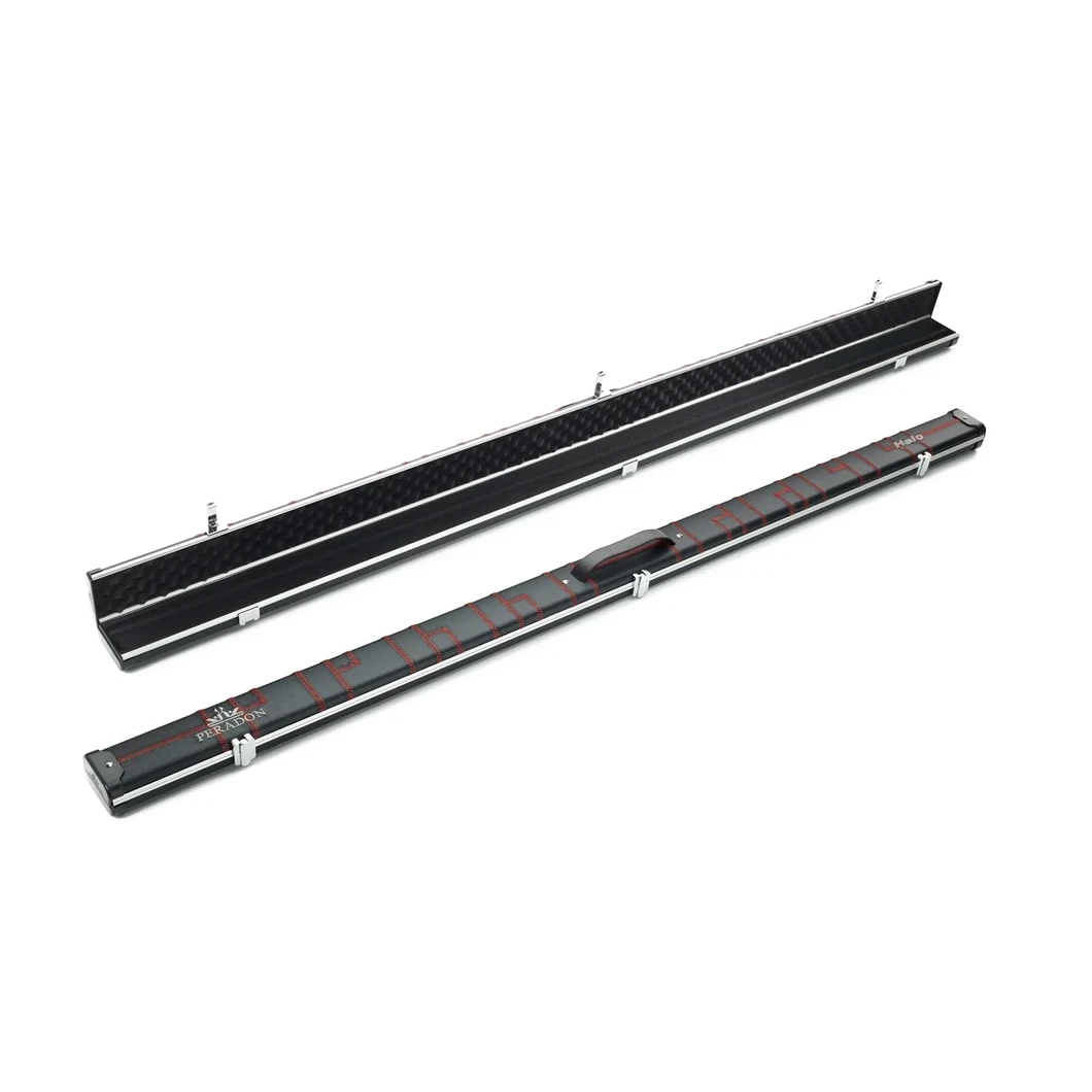 Peradon Halo Black Patch & Red Stitch 1 Piece Wide Snooker Cue Case