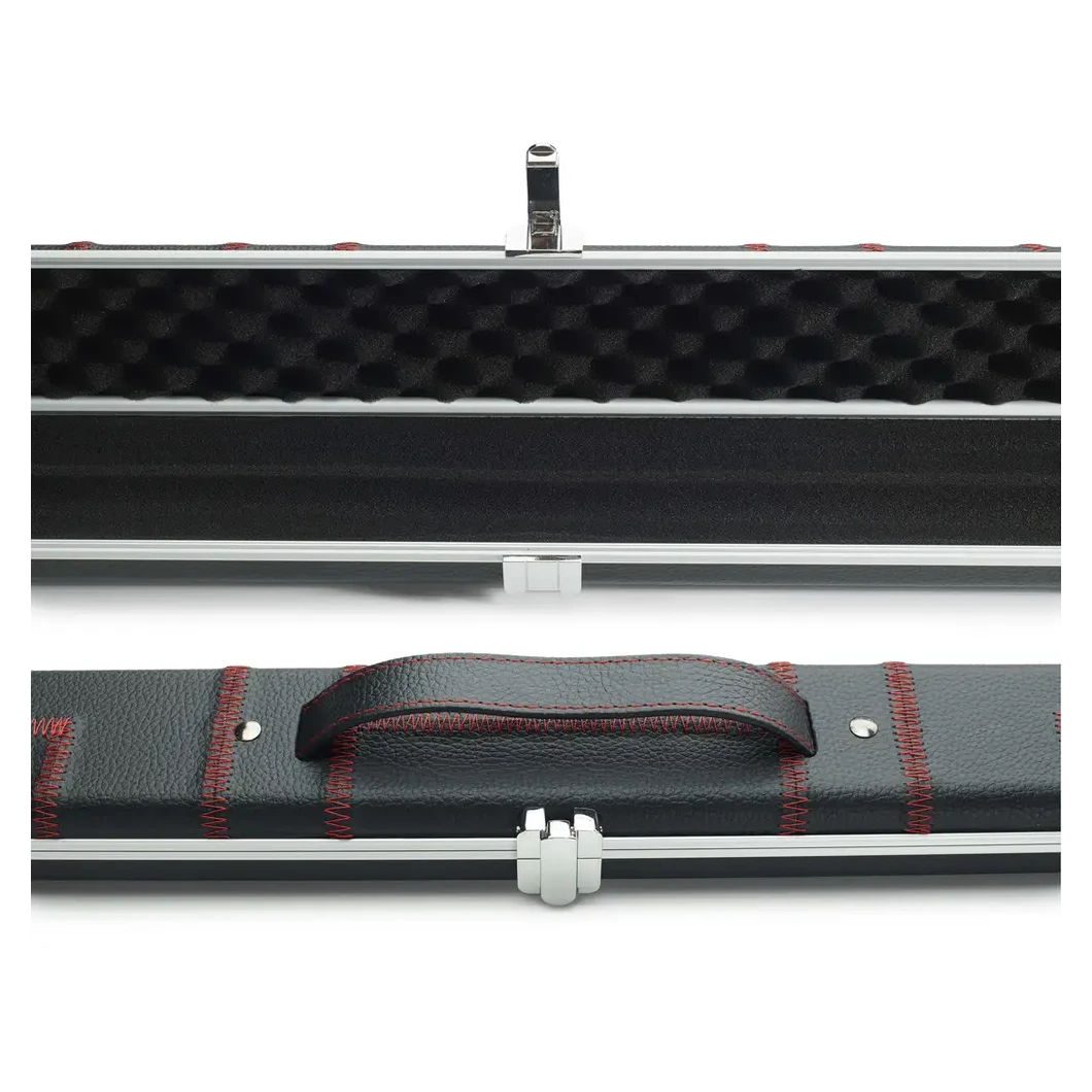 Peradon Halo Black Patch & Red Stitch 1 Piece Wide Snooker Cue Case
