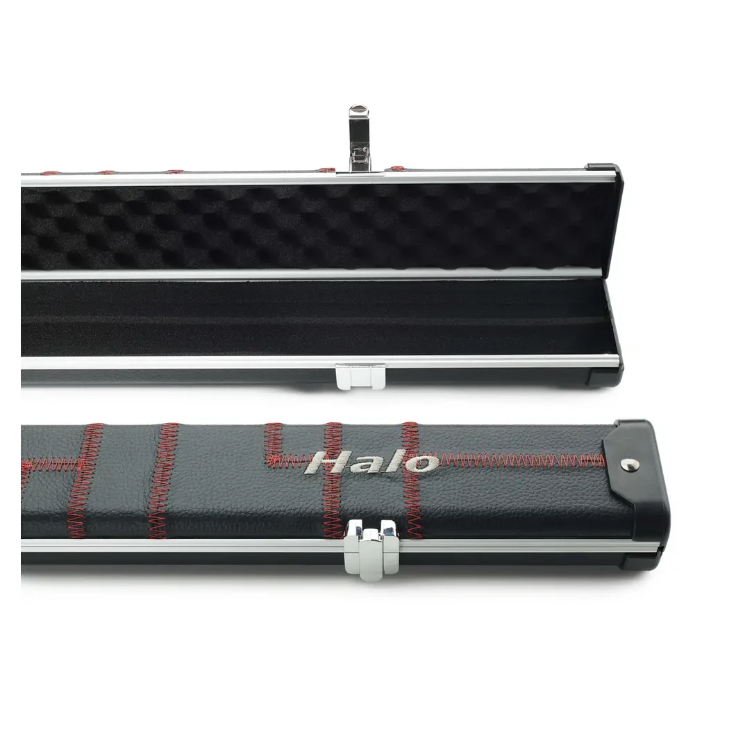 Peradon Halo Black Patch & Red Stitch 1 Piece Wide Snooker Cue Case