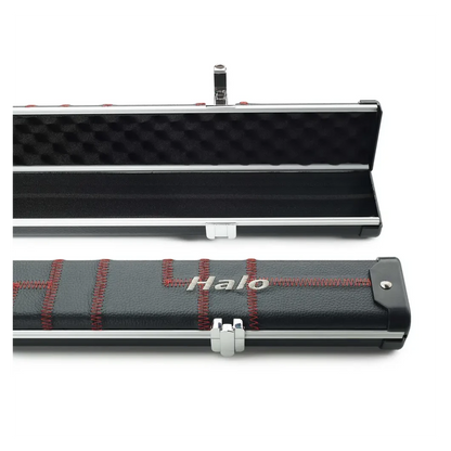 Peradon Halo Black Patch & Red Stitch 1 Piece Wide Snooker Cue Case