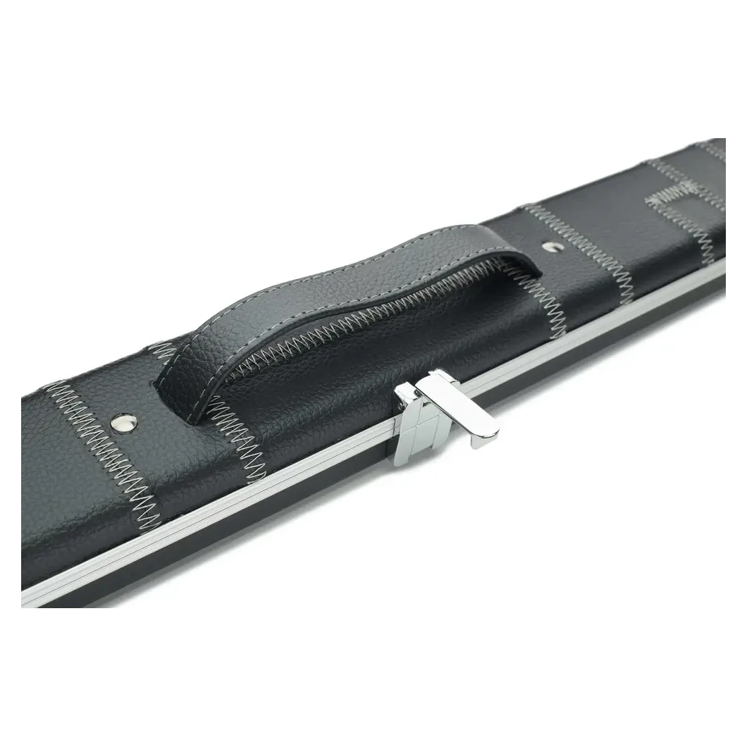 Peradon Halo Black Patch & Silver Stitch 1 Piece Wide Snooker Cue Case